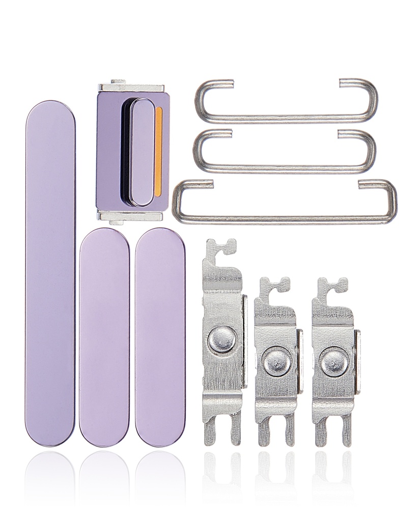 Hard Buttons (Power / Volume / Switch) Compatible For iPhone 14 Pro / 14 Pro Max (Deep Purple)
