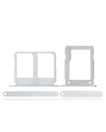 Dual Sim Card Tray Compatible For Samsung Galaxy A9 Pro (A910/2016) (White) (2 Piece Set)