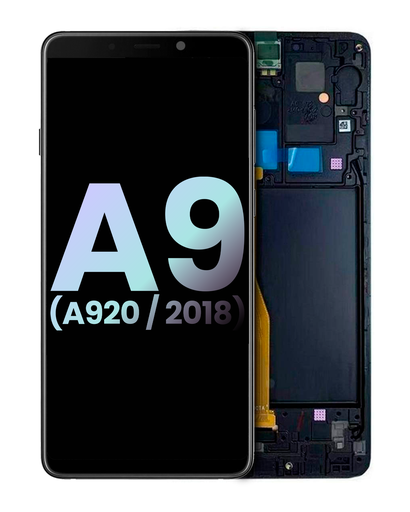 OLED Assembly With Frame Compatible For Samsung Galaxy A9 (A920/2018) (Service Pack) (Black)