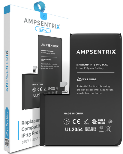Replacement Battery Compatible For iPhone 13 Pro Max (AmpSentrix Basic)