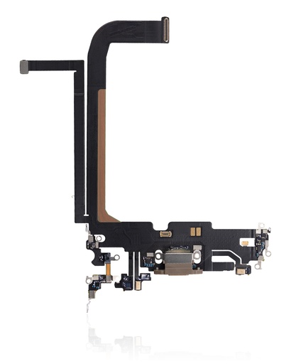 Charging Port Flex Cable Compatible For iPhone 13 Pro Max (Used OEM Pull) (Gold)