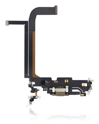 Charging Port Flex Cable Compatible For iPhone 13 Pro Max (Premium) (Gold)