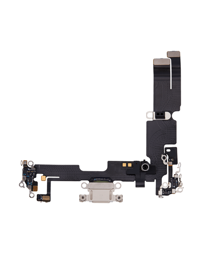 Charging Port Flex Cable Compatible For iPhone 14 Plus (Used OEM Pull) (Starlight)