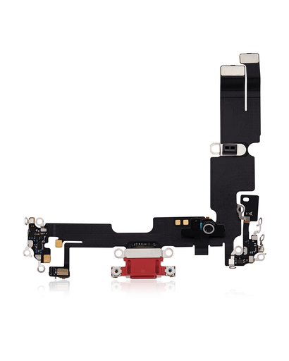 Charging Port Flex Cable Compatible For iPhone 14 Plus (Used OEM Pull) (Red)