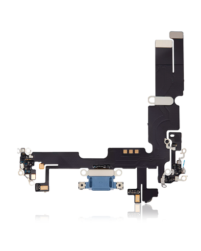 Charging Port Flex Cable Compatible For iPhone 14 Plus (Aftermarket Plus) (Blue)