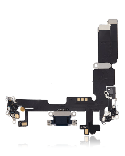 Charging Port Flex Cable Compatible For iPhone 14 Plus (Aftermarket Plus) (Midnight)