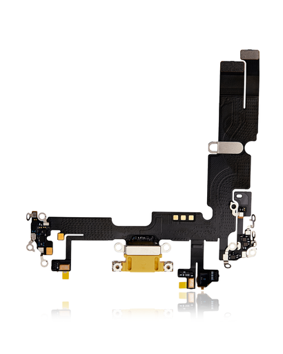 Charging Port Flex Cable Compatible For iPhone 14 Plus (Premium) (Yellow)
