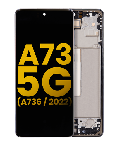 OLED Assembly With Frame Compatible For Samsung Galaxy A73 5G (A736/2022) (Refurbished) (Gray)