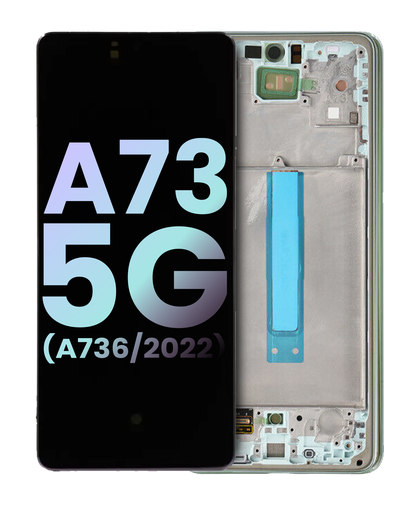 Oled Assembly With Frame Compatible For Samsung Galaxy A73 5G (A736/2022) (Service Pack) (Mint)
