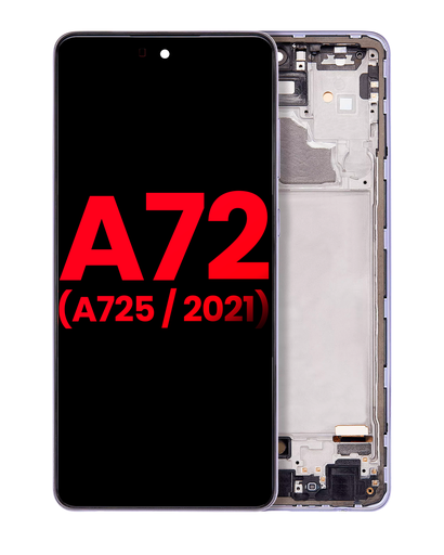 OLED Assembly With Frame Compatible For Samsung A72 (A725/2021) (6.36&quot;) (Aftermarket Plus) (Awesome Violet)