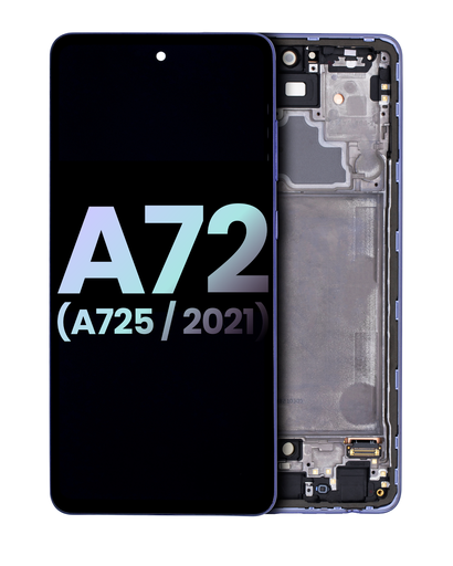 OLED Assembly With Frame Compatible For Samsung Galaxy A72 (A725/2021) (Service Pack) (Awesome Violet)