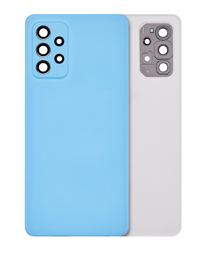 Back Cover Glass With Camera Lens Compatible For Samsung Galaxy A72 (A725/2021) (Service Pack) (Blue)