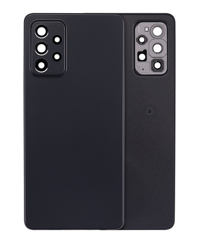 Back Cover Glass With Camera Lens Compatible For Samsung Galaxy A72 (A725/2021) (Service Pack) (Black)