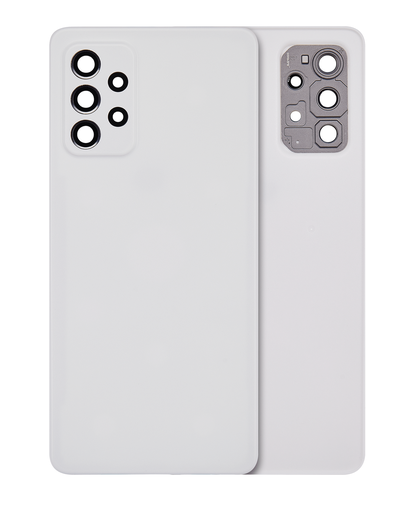 Back Cover Glass With Camera Lens Compatible For Samsung Galaxy A72 (A725/2021) (Service Pack) (White)