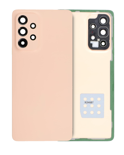Back Cover Glass With Camera Lens Compatible For Samsung Galaxy A53 5G (A536/2022) (Service Pack) (Peach)