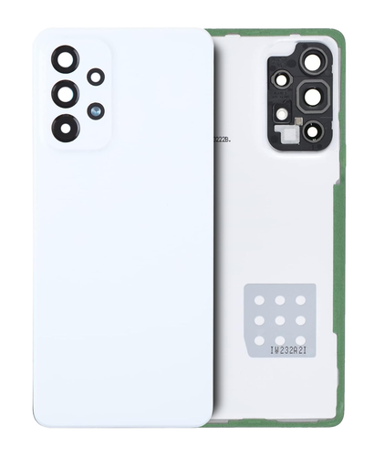 Back Cover Glass With Camera Lens Compatible For Samsung Galaxy A53 5G (A536/2022) (Service Pack) (White)