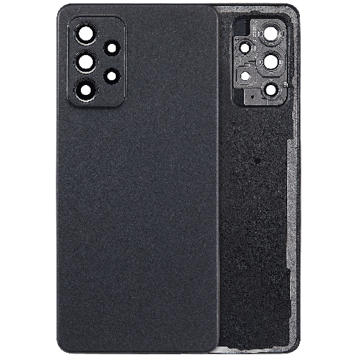 Back Cover Glass With Camera Lens Compatible For Samsung Galaxy A52 4G (A525/2021) (Aftermarket Plus) (Black)
