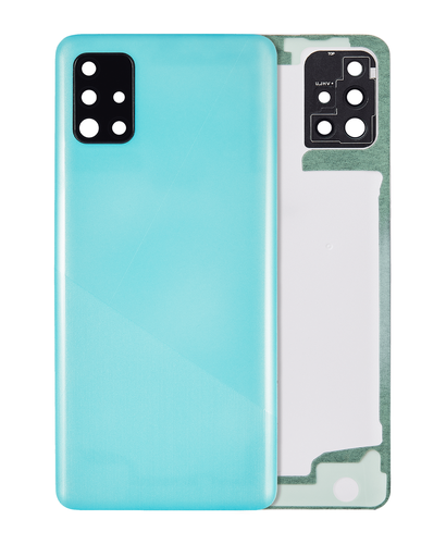 Back Cover Glass With Camera Lens Compatible For Samsung Galaxy A51 (Service Pack) (Blue)