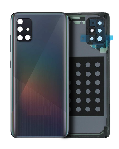 Back Cover Glass With Camera Lens Compatible Samsung Galaxy A51 5G (A516/2020) (Service Pack) (Prism Cube Black)
