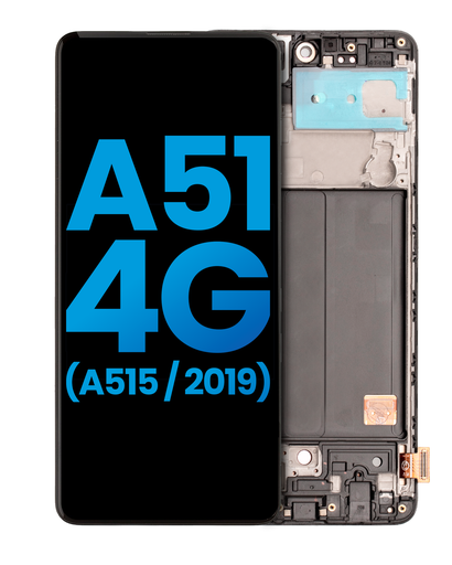LCD Assembly With Frame Compatible For Samsung Galaxy A51 4G (A515/2019) ( No Fingerprint Scanner) (Aftermarket: Incell) (All Colors)