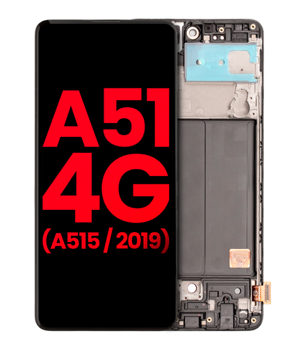 OLED Assembly With Frame Compatible For Samsung Galaxy A51 4G (A515/2019) (6.33&quot;) (Aftermarket Plus) (All Colors)