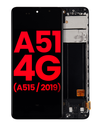 OLED Assembly With Frame Compatible For Samsung Galaxy A51 4G (A515/2019) (6.46&quot;) (Aftermarket Plus) (All Colors)
