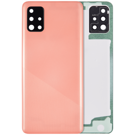 Back cover Glass With Camera Lens Compatible For Samsung Galaxy A51 4G (A515/2019) (Aftermarket Plus) (Prism Crush Pink)