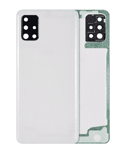 Back cover Glass With Camera Lens Compatible For Samsung Galaxy A51 4G (A515/2019) (Aftermarket Plus) (Prism Crush White)