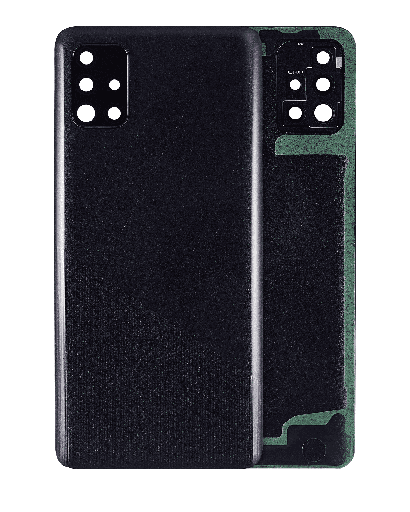 Back cover Glass With Camera Lens Compatible For Samsung Galaxy A51 4G (A515/2019) (Aftermarket Plus) (Prism Crush Black)