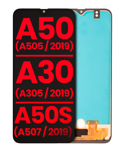 OLED Assembly Without Frame (With Finger Print Sensor) Compatible For Samsung Galaxy A50 (A505/2019)/A30 (A305/2019)/A50s (A507/2019) (All Models) (Aftermarket Plus) (All Colors)