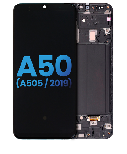 LCD Assembly With Frame (Without Finger Print Sensor) Compatible For Samsung Galaxy A50 (A505/2019) (US Version) (Aftermarket: Incell) (All Colors)
