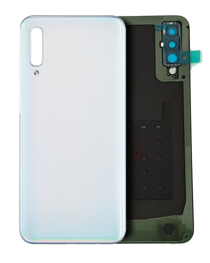 Back cover Glass With Adhesive Compatible For Samsung Galaxy A50 (A505/2019) (Generic) (White)