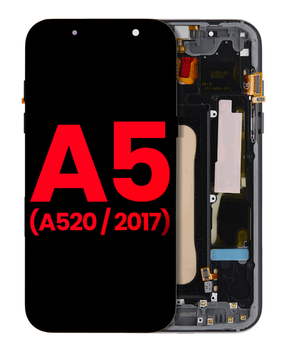 OLED Assembly With Frame Compatible For Samsung Galaxy A5 (A520/2017) (Aftermarket Plus) (Black)