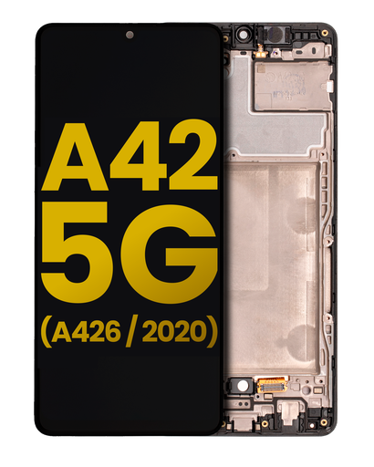 OLED Assembly With Frame Compatible For Samsung Galaxy A42 5G (A426/2020) (Refurbished) (Prism Dot Black)
