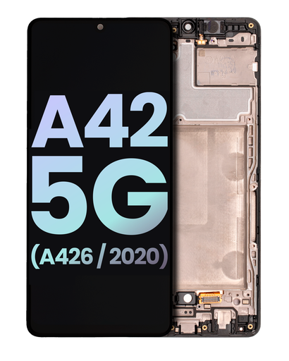 OLED Assembly With Frame Compatible For Samsung Galaxy A42 5G (A426/2020) (Service Pack) (Prism Dot Black)