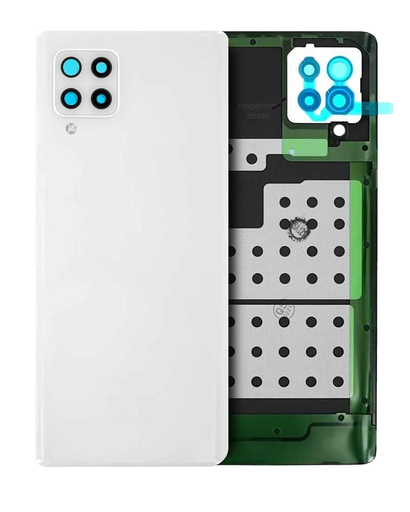 Back Cover Glass With Camera Lens Compatible For Samsung Galaxy A42 5G (A426/2020) (Service Pack) (Prism Dot White)