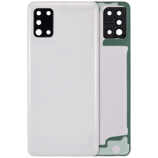 Back cover Glass With Camera Lens Compatible For Samsung Galaxy A31 (A315/2020) (Aftermarket Plus) (Prism Crush White)