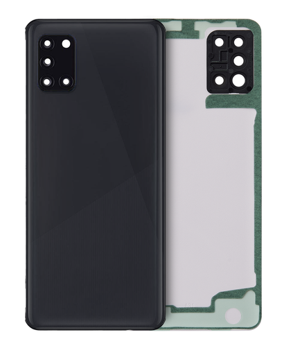 Back Cover Glass With Camera Lens Compatible For Samsung Galaxy A31 (A315/2020) (Service Pack) (Black)