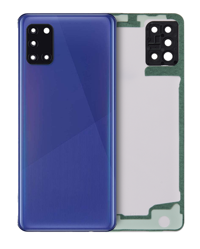 Back Cover Glass With Camera Lens Compatible For Samsung Galaxy A31 (A315/2020) (Service Pack) (Blue)
