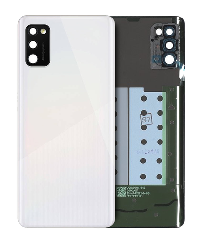 Back Cover Glass With Camera Lens Compatible For Samsung Galaxy A41 (A415/2020) (Service Pack) (Prism Crush Silver)