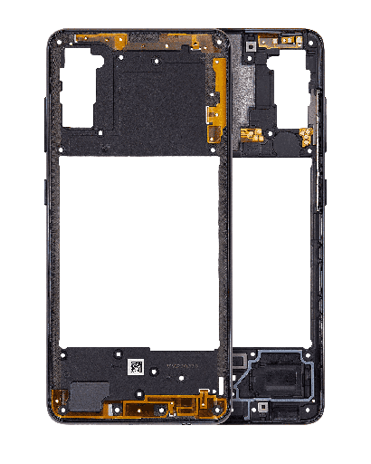 Mid-Frame Housing Compatible For Samsung Galaxy A41 (A415/2020) (Aftermarket Plus) (Prism Crush Black)