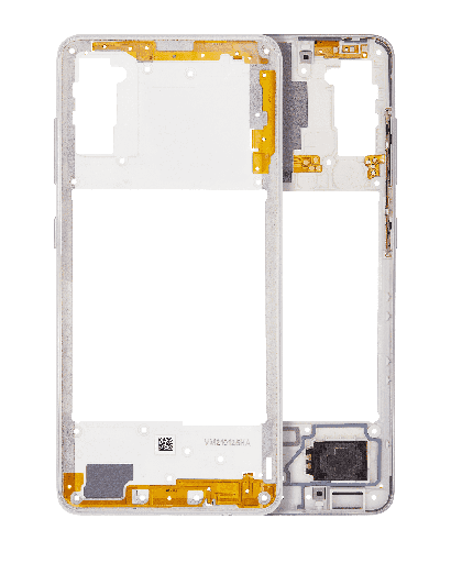 Mid-Frame Housing Compatible For Samsung Galaxy A41 (A415/2020) (Aftermarket Plus) (Prism Crush Silver)