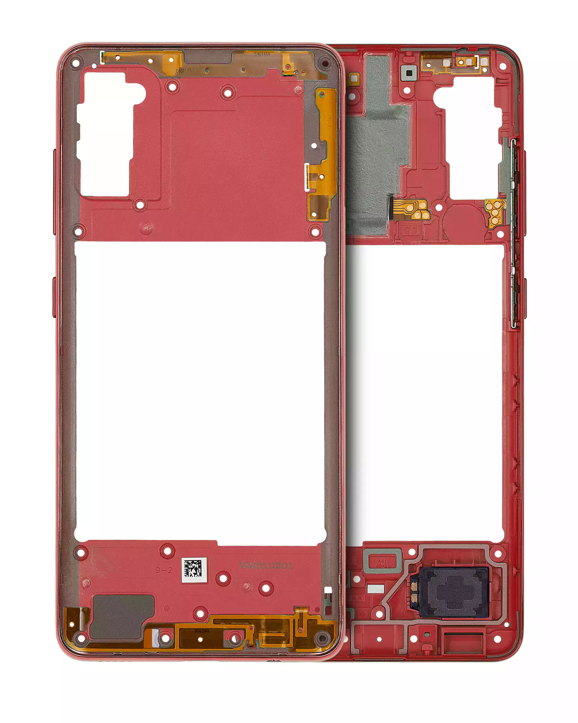 Mid-Frame Housing Compatible For Samsung Galaxy A41 (A415/2020) (Aftermarket Plus) (Prism Crush Red)