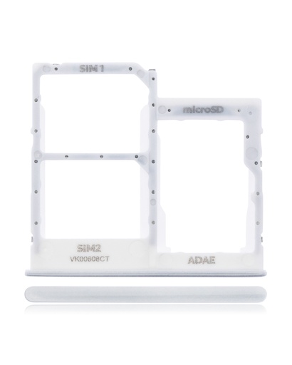 Dual Sim Card Tray Compatible For Samsung Galaxy A41 (A415/2020) (Prism Crush Silver)