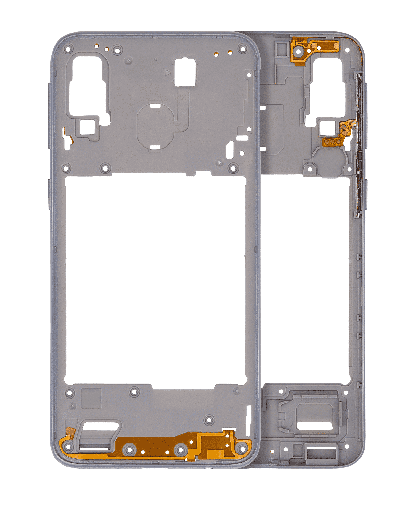 Mid-Frame Housing Compatible For Samsung Galaxy A40 (A405/2019) (Aftermarket Plus) (White)