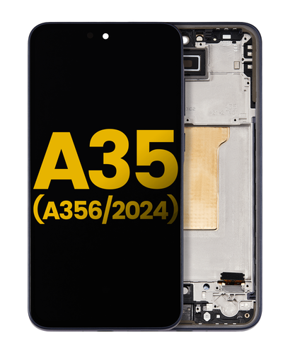 OLED Assembly With Frame Compatible For Samsung Galaxy A35 5G (A356/2024) (Refurbished) (Navy)