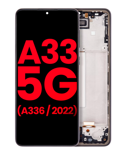 OLED Assembly With Frame Compatible For Samsung Galaxy A33 5G (A336/2022) (Aftermarket Plus) (Black)