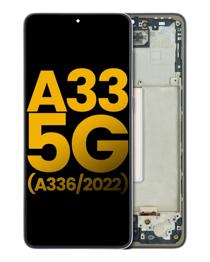 LCD Assembly With Frame Compatible For Samsung Galaxy A33 5G (A336/2022) (Refurbished) (Black)