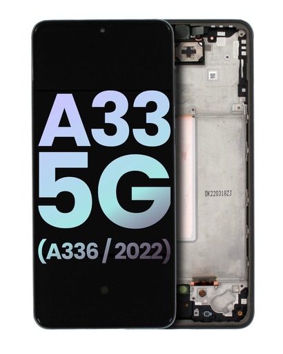 OLED Assembly With Frame Compatible For Samsung Galaxy A33 5G (A336/2022) (Service Pack) (Black)
