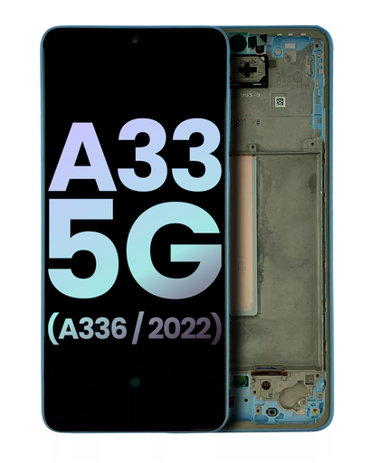OLED Assembly With Frame Compatible For Samsung Galaxy A33 5G (A336/2022) (Service Pack) (Blue)